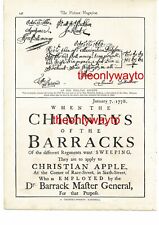 Poll Tax Receipt 1660 And Chimney Sweeps Advert, Book Illustration (Print), 1895