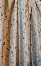 Wide Modern Silky Damask Lined Large Patio/Double Door Curtain X1 79" L X 102" W