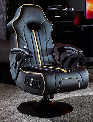 Gaming chair black gold - chair, swivel