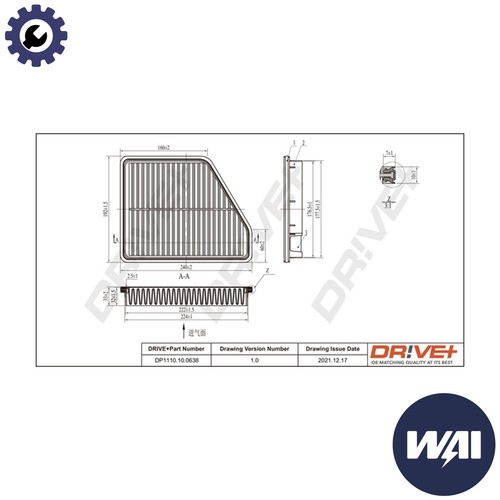 Air filter dp1110 0638 for - filter, dp1110.10.0638