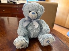 CUTE KEEL TOYS BLUE TEDDY BEAR BOW TIE "BABY BOY" 9" SOFT TOY PLUSH NEWBORN GIFT
