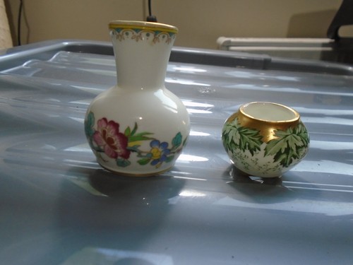 Pair vintage coalport bone - pair,