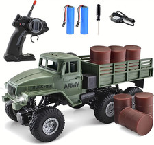 Military Truck 6X6 Road Remote Control Car 1/16 Scale Remote Control Truck 4WD