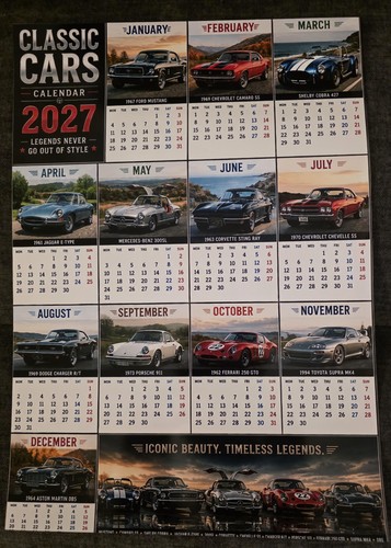 2027 classic cars - 2027, calendar