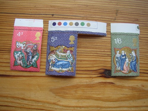 Unused xmas stamps 1970 5d - 4d,
