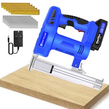 Cordless Staple Gun Straight Nail Framing Heavy Duty Woodworking Nailer Battery
