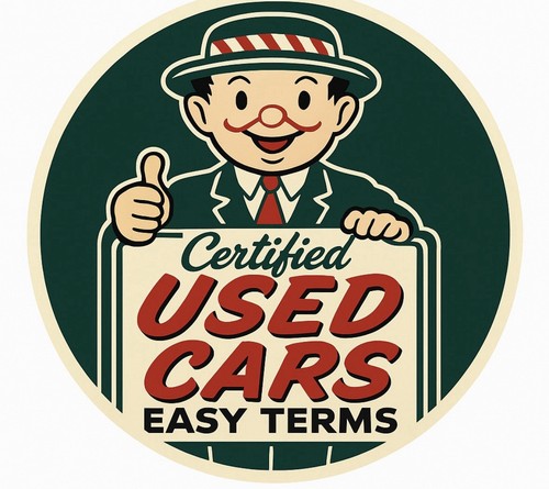 Retro style used cars salesman - style,