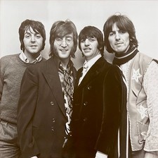 Beatles original negative and printed photo of same in frame