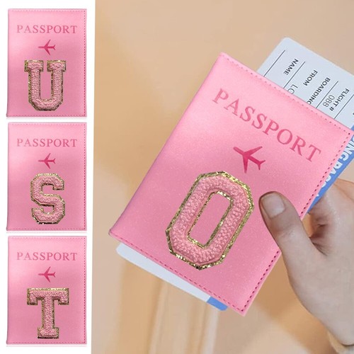 Pink letter travel passport - pink,
