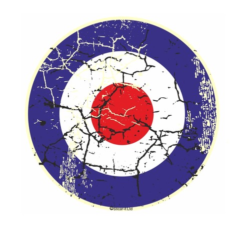 Retro distressed aged mod - retro,