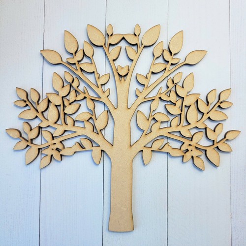 Wooden mdf laser cut tree - wooden,