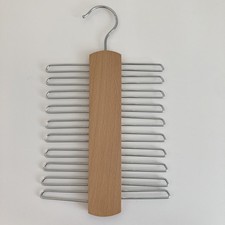 Wooden Tie Rack Hanger Scarf Belt Space Saving Wardrobe Storage Organiser Rack 