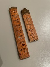 2x Vintage Folding Rulers