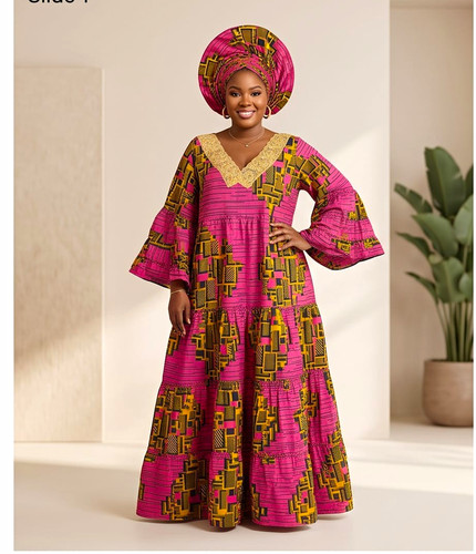 Women african print kaftan - women’s,