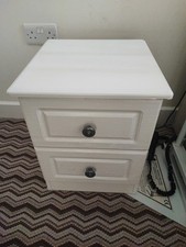 Bedside Table Nightstand End Side Table with 2 Drawers