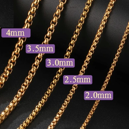 Long box chain necklace - long,