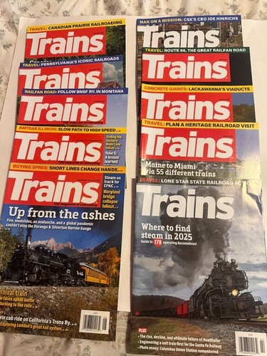 Lot train magazines - lot, of