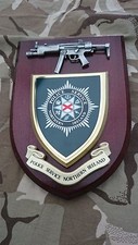 PSNI Police Service Northern Ireland with Pewter MP5 Military Wall Plaque