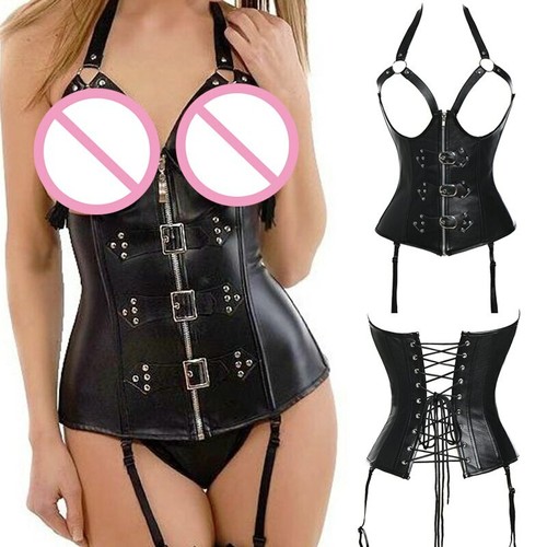 Women open bra corset faux - bra,