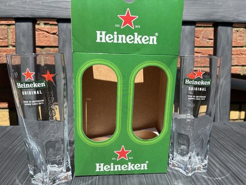 Heineken pint beer glasses 2 - pint,
