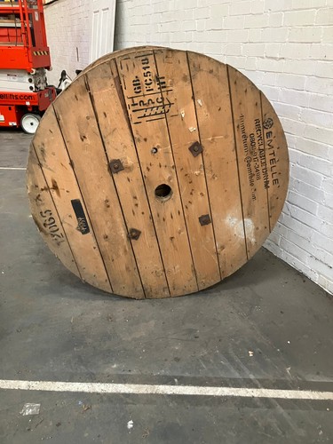 Large wooden cable drum - drum, 1200