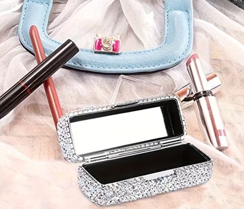 Diamante lipstick case holder - diamante,