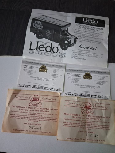 Vintage lledo collectors club - vintage,