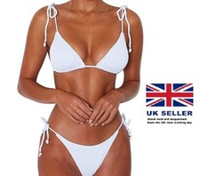 CheChury 2 Piece Sexy Brazilian Bikini Sets Spaghetti Stripes Padded Swimsuit S