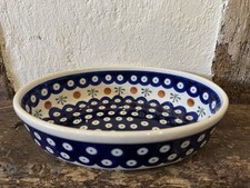 Oval oven dish Handmade Polish pottery Boleslawiec