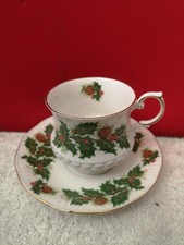 Queens yuletide bone china cup