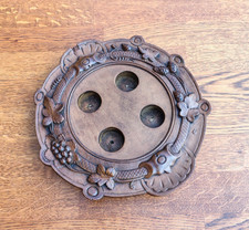 Vintage Carved Wooden Candle