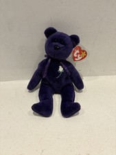 TY Beanie Babies Princess Diana Bear Purple PE Pellets 1997 Rare Collectors