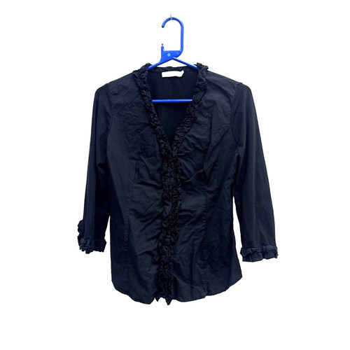 Anne fontaine black - black, ruffle