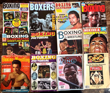 Lot of 12 vintage Boxing Magazines 1954-96: The Ring/Boxing & Wrestling etc.