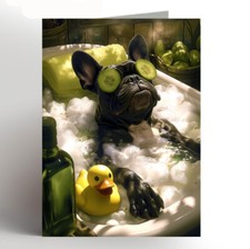 french bulldog birthday card