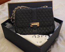 Aspinal of London Navy Quilted