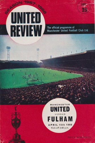 Football programme man utd - football, v