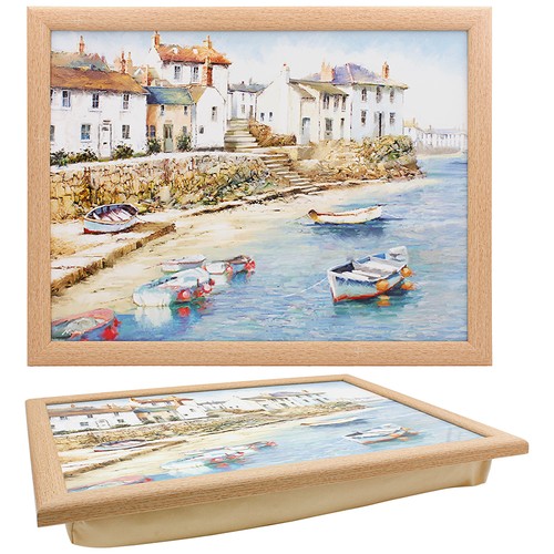 Laptray harbour town - town, cushioned