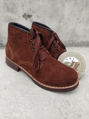 Suede leather dark brown - dark,