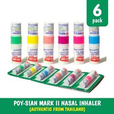 New  6 Pack Nasal Inhaler Poy Sian Mark II  Clears Blocked Nose FAST ?? ?