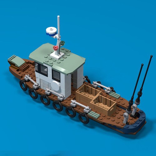 Small fishing boat - fishing, model