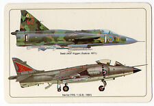 1985 Portugese Pocket Calendar Saab JA37 Viggen & British Aerospace Harrier FS.1