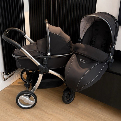 Egg black silver travel - black,