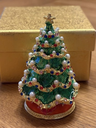 Christmas tree trinket box - christmas,