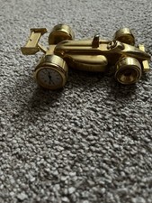 Gold Miniature Racing Car Clock