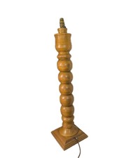 Large Wooden Bobbin Style Lamp