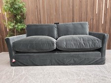 Sofa.com Otto 3 Seater Sofa In Smokey Green Cashmere Velvet (Breaks Down)