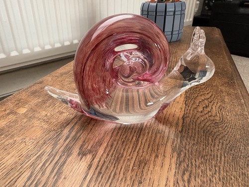 Large art glass - large, pink