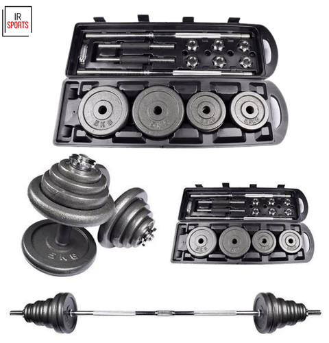 Adjustable cast iron dumbbells - adjustable,
