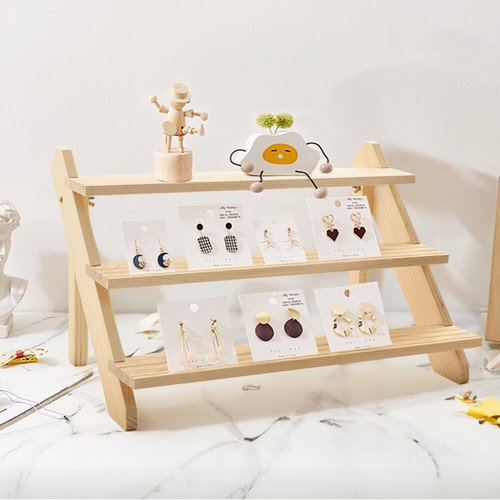 Tier wooden jewelry display - tier,